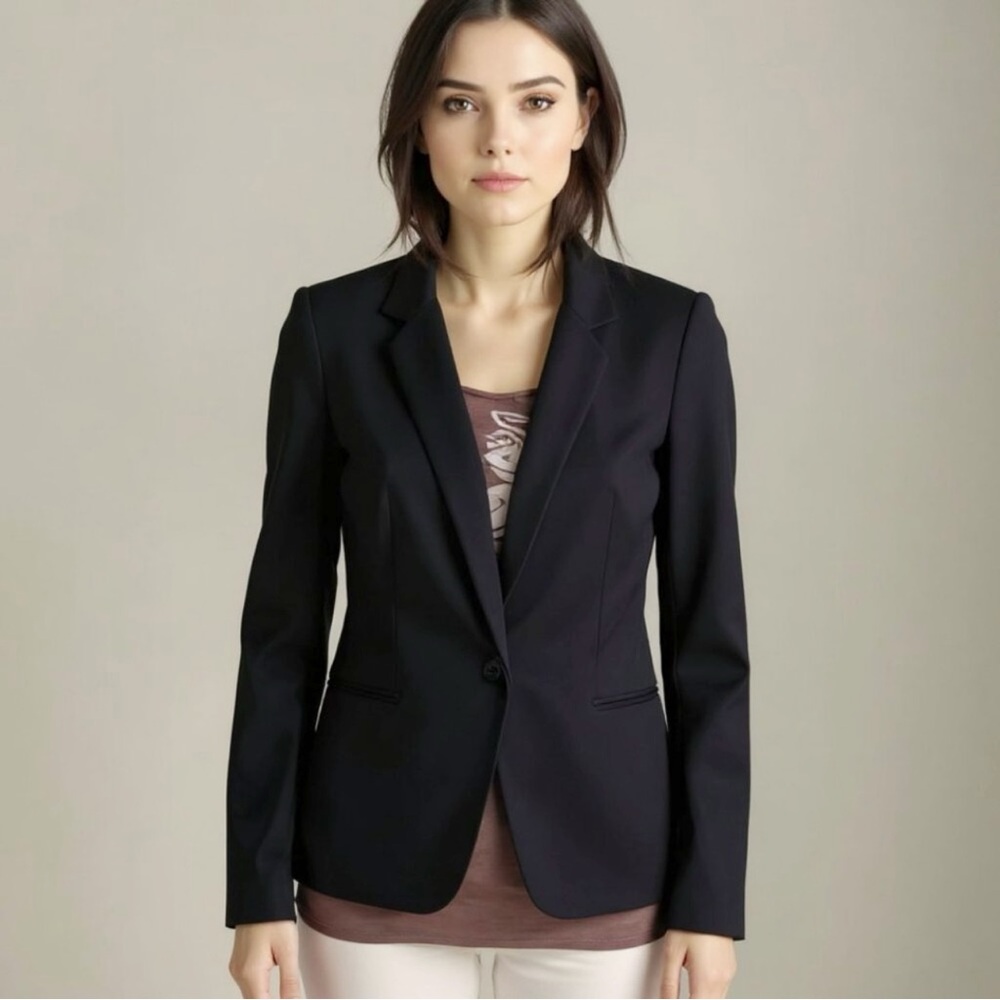 Laura Conrad Black Fitted Women's Blazer Size 2